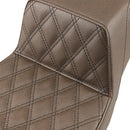 SADDLEMEN - STEP UP SEAT - BROWN - FRONT LATTICE STITCH - '97-'07 TOURING-2
