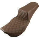 SADDLEMEN - STEP UP SEAT - BROWN - FRONT LATTICE STITCH - '97-'07 TOURING-3