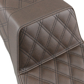 SADDLEMEN - STEP UP SEAT - BROWN - FULL LATTICE STITCH - '97-'07 TOURING