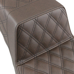 SADDLEMEN - STEP UP SEAT - BROWN - FULL LATTICE STITCH - '97-'07 TOURING - 0