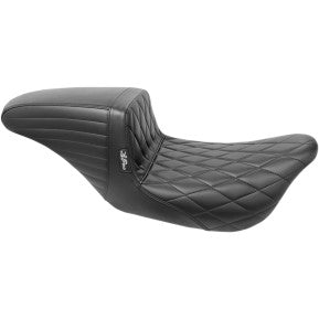 LE PERA - KICKFLIP SEAT - BLACK DIAMOND STITCH - '08-'21 TOURING