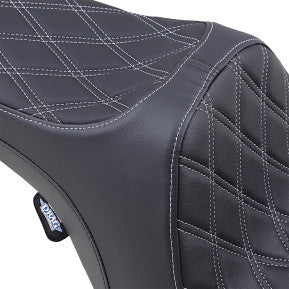 DRAG - PREDATOR III SEAT - DOUBLE DIAMOND STITCH, SILVER THREAD - '99-'07 TOURING - 0