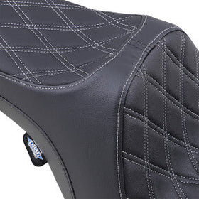 DRAG - PREDATOR III SEAT - DOUBLE DIAMOND STITCH, SILVER THREAD - '99-'07 TOURING