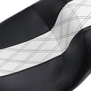 LE PERA - MAVERICK DADDY LONG LEGS SEAT - WHITE HR LINLAY, DOUBLE DIAMOND STITCH - '08-'21 TOURING-4