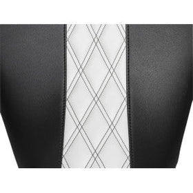 LE PERA - MAVERICK DADDY LONG LEGS SEAT - WHITE HR LINLAY, DOUBLE DIAMOND STITCH - '08-'21 TOURING - 0