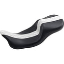 LE PERA - MAVERICK DADDY LONG LEGS SEAT - WHITE HR LINLAY, DOUBLE DIAMOND STITCH - '08-'21 TOURING-3