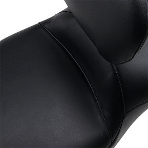 LE PERA - MAVERICK DADDY LONG LEGS SEAT - BLACK SMOOTH W/ BACKREST - '08-'21 TOURING