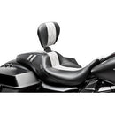 LE PERA - OUTCAST DADDY LONG LEGS SEAT - BLACK FULL-LENGTH SEAT W/ WHITE DOUBLE DIAMOND INLAY - '08-'21 TOURING-2