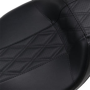LE PERA - OUTCAST DADDY LONG LEGS SEAT - BLACK FULL-LENGTH SEAT W/ BLACK DOUBLE DIAMOND INLAY - '08-'21 TOURING