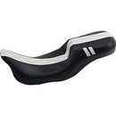 LE PERA - OUTCAST DADDY LONG LEGS SEAT - BLACK 2-UP SEAT W/ WHITE DOUBLE DIAMOND INLAY - '08-'21 TOURING-1