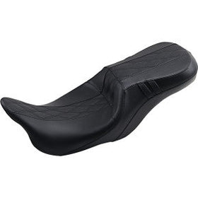 LE PERA - OUTCAST 2UP SEAT W/ BACKREST CAPABILITY - PERFORATED BLACK DOUBLE DIAMOND - '08-'21 TOURING