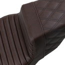 SADDLEMEN - STEP UP SEAT - DARK BROWN - FRONT TUCK & ROLL AND REAR LATTICE STITCH - '08-'23 TOURING-2