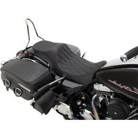 DRAG - PREDATOR III SEAT - DOUBLE DIAMOND STITCH, BLACK THREAD - '08-'20 TOURING