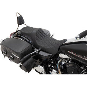 DRAG - PREDATOR III SEAT - DOUBLE DIAMOND STITCH, BLACK THREAD - '08-'20 TOURING