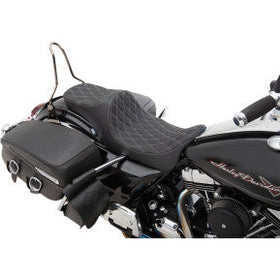 DRAG - PREDATOR III SEAT - DOUBLE DIAMOND STITCH, SILVER THREAD - '08-'20 TOURING