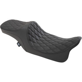 DRAG - PREDATOR III SEAT- DOUBLE DIAMOND STITCH, BLACK THREAD - '97-'07 TOURING