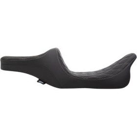 DRAG - PREDATOR III SEAT - DOUBLE DIAMOND STITCH, SILVER THREAD - '97-'07 TOURING