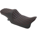 DRAG - PREDATOR III SEAT - DOUBLE DIAMOND STITCH, RED THREAD - '97-'07 TOURING-1