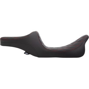 DRAG - PREDATOR III SEAT - DOUBLE DIAMOND STITCH, RED THREAD - '97-'07 TOURING - 0