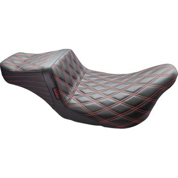 LA PERA TAILWHIP SEAT - DOUBLE DIAMOND W/ RED THREAD - BLACK - FL '08-'24