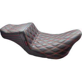 LA PERA TAILWHIP SEAT - DOUBLE DIAMOND W/ RED THREAD - BLACK - FL '08-'24