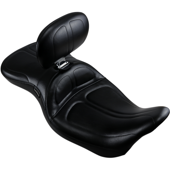 Le Pera Maverick Seat with Backrest Stitched Black FL '08-'23