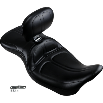 Le Pera Maverick Seat with Backrest Stitched Black FL '08-'23