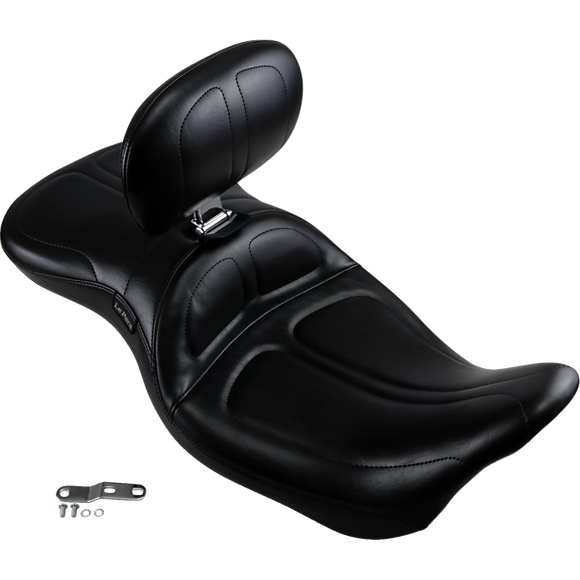 Le Pera Maverick Seat with Backrest Stitched Black FL '08-'23