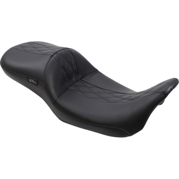 Le Pera Maverick Daddy Long Legs Seat Black w/ Black Hr Inlay Double Diamond FL '08-'23