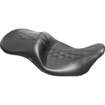 Le Pera Maverick Seat Without Backrest Hr Black Inlay Double Diamond Black FL '08-'23