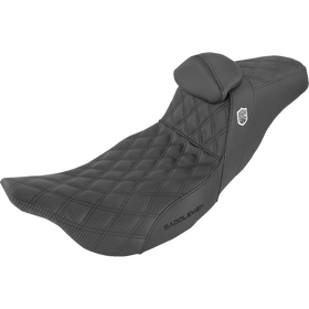 Saddlemen Pro Series Sdc Performance Seat w/ Backrest Lattice Stitch/Lumbar Gripper FL '08-'23