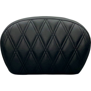 Le Pera Sissy Bar Pad Large Vinyl Double Diamond Dull Black