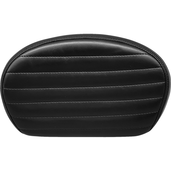 Le Pera Sissy Bar Pad Medium Pleated Shiny Black