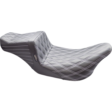 Le Pera Tailwhip Seat Double Diamond w/ Titanium Thread Black FL '08-'24