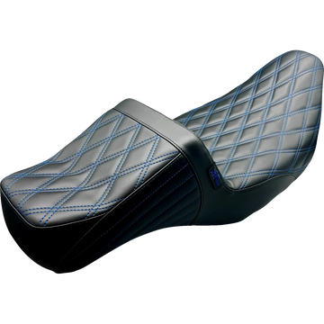 Le Pera Tailwhip Daddy Long Legs Seat Double Diamond w/ Blue Thread FLH/FLT '08-'24