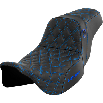 Saddlemen Pro Series Sdc Performance Seat W/O Backrest Blue Stitch FLH/FLT '08-'23