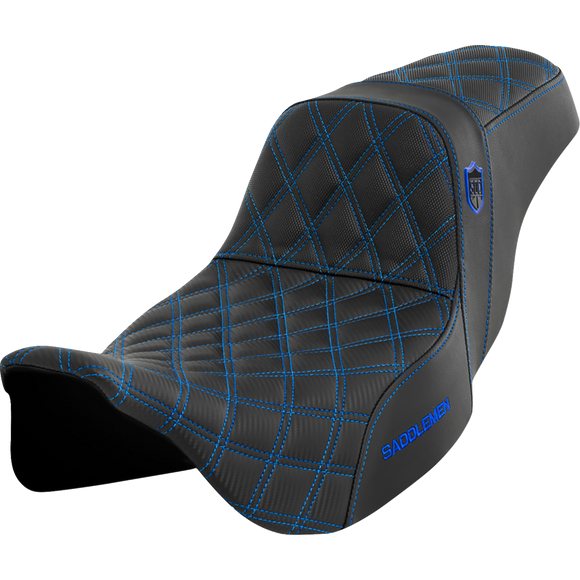 Saddlemen Pro Series Sdc Performance Seat W/O Backrest Blue Stitch FLH/FLT '08-'23
