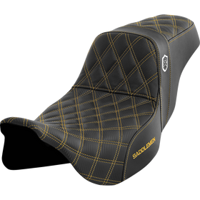 Saddlemen Pro Series Sdc Performance Seat W/O Backrest Gold Stitch FLH/FLT '08-'23