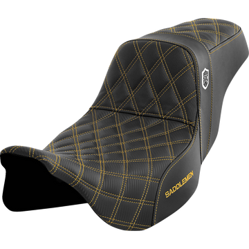 Saddlemen Pro Series Sdc Performance Seat W/O Backrest Gold Stitch FLH/FLT '08-'23