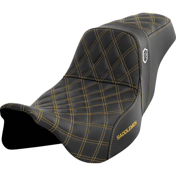 Saddlemen Pro Series Sdc Performance Seat W/O Backrest Gold Stitch FLH/FLT '08-'23