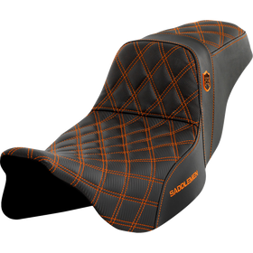 Saddlemen Pro Series Sdc Performance Seat W/O Backrest Orange Stitch FLH/FLT '08-'23