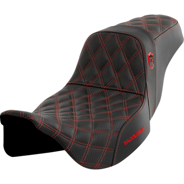 Saddlemen Pro Series Sdc Performance Seat W/O Backrest Red Stitch FLH/FLT '08-'23
