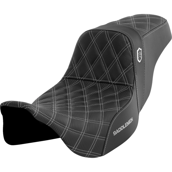 Saddlemen Pro Series Sdc Performance Seat W/O Backrest Silver Stitch FLH/FLT '08-'23