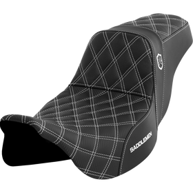 Saddlemen Pro Series Sdc Performance Seat W/O Backrest White Stitch FLH/FLT '08-'23