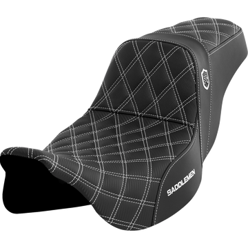 Saddlemen Pro Series Sdc Performance Seat W/O Backrest White Stitch FLH/FLT '08-'23