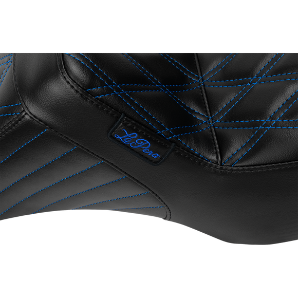 Le Pera Tailwhip Seat Blue Double Diamond Stitch FLH/FLT '23-'25