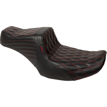 Le Pera Tailwhip Seat Red Double Diamond Stitch FLH/FLT '23-'25