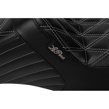 Le Pera Tailwhip Seat Bright Gray Double Diamond Stitch FLH/FLT '23-'25