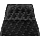 Le Pera Tailwhip Seat Bright Gray Double Diamond Stitch FLH/FLT '23-'25