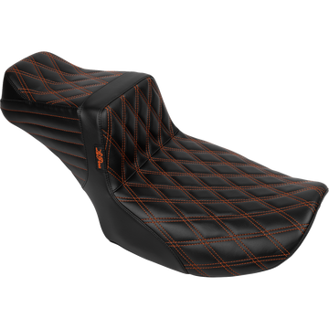 Le Pera Tailwhip Daddy Long Legs Seat Burnt Orange Double Diamond Stitch FLH/FLT '23-'25